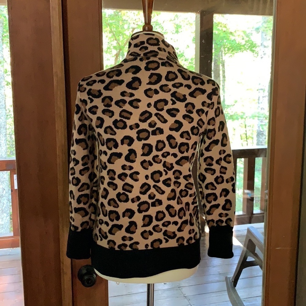 Rachel Zoe leopard print full zip cardigan sweater Size XS - Picture 5 of 11